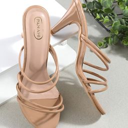 PANAHI Strappy Open Toe Slim Heels-7
