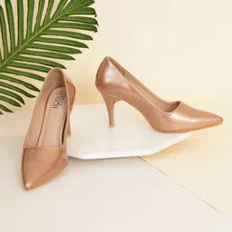 SHUZ TOUCH Slim Heeled Pointed Toe Pumps-10