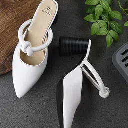 El Paso Pointed Toe Strappy Block Heel Mules-23