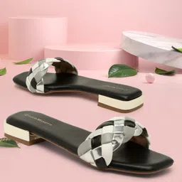 Bruno Manetti Women Black Open Toe Flats-image-80
