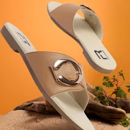 FEET RUNNER No Back Strap Open Toe Flats-picture-2