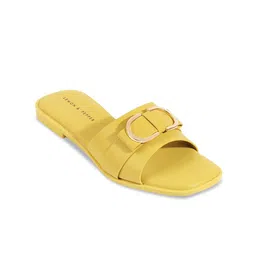 LEMON & PEPPER Buckled Open Toe Flats-1