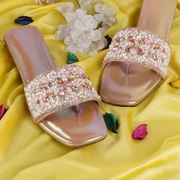 BAESD Embellished Open Toe Flats-picture-14