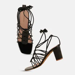 HEELSNFEELS Strapy Open Toe Block Heel Gladiators image 2