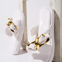 Try Me Embellished Cross Strap Flatform Heels-7
