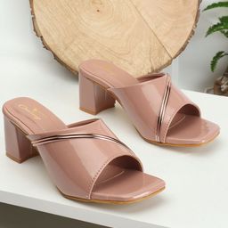 CHINRAAG Women Open Toe Block Heels Sandals-16
