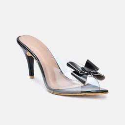 VALIOSAA Black Pumps with Bows-50