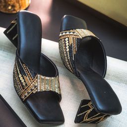 NR By Nidhi Rathi Embellished Block Heels-33