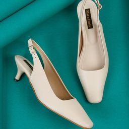 Flat n Heels Square Toe Kitten Mules With Buckle Closure-27