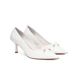 Sherrif Shoes PU Stiletto Pumps with Bows-37