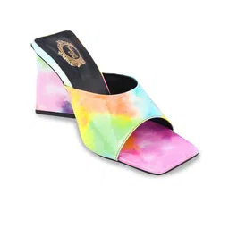 Shoetopia Multi Printed Block Sandals image 4