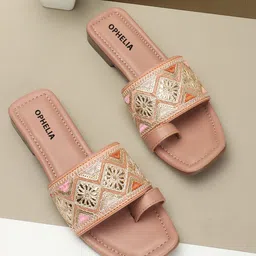 OPHELIA Embellished One Toe Flats image 2
