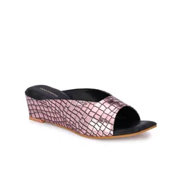 CLOG LONDON Textured Square Toe Wedge Heels image 3