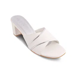 Tresmode Textured Open Toe Block Heels image 2
