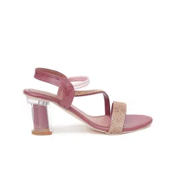 GLAMZKART Block Open Toe Heels image 5
