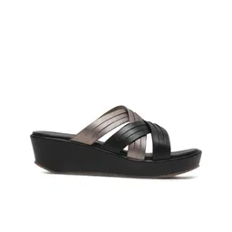 Bruno Manetti Embellished PU Party Block Sandals with Bows image 2