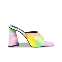 Shoetopia Multi Printed Block Sandals image 2