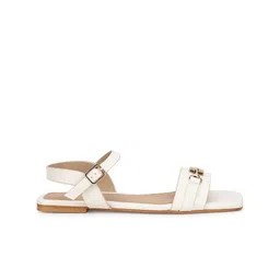 Truffle Collection Embellished Backstrap Open Toe Flats image 5