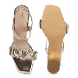 Carlton London Textured Open Toe Block Heels image 4