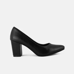 DressBerry Black Pointed Toe Block Pumps image 2