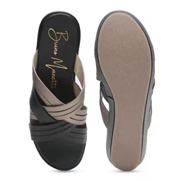 Bruno Manetti Embellished PU Party Block Sandals with Bows image 4