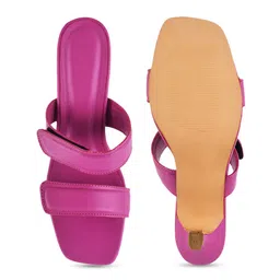 Try Me Double Straps Open Toe Slim Heels image 5