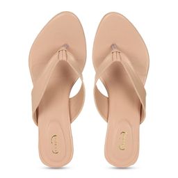 PANAHI Beige Solid Block Heels image 5