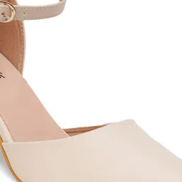 Retro Walk Pointed Toe Slim Heels With Ankle Loop image 5