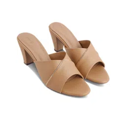 Tresmode Textured Open Toe Block Heels image 2