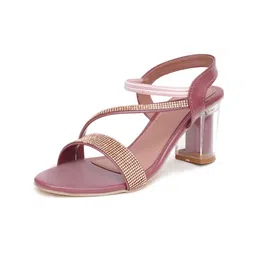 GLAMZKART Block Open Toe Heels image 3