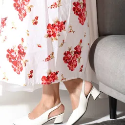 ELLE Pointed Toe Block Mules With Backstrap image 2