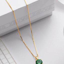 Zavya Women Sterling Silver Gold-Plated Pendant With Chain-image-1