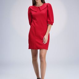 WESTHOOD Above the Keyboard Collar Sheath Dress-2