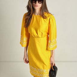 Vero Moda Round Neck Embroidered A-Line Dress-image-58