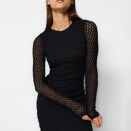 Trendyol Self Designed Long Sleeves Sheath Dress-picture-31