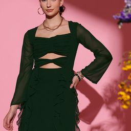 STREET 9 Square Neck Cut Our Sheath Dress-image-46