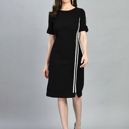 IUGA Round Neck Sheath Dress-image-80