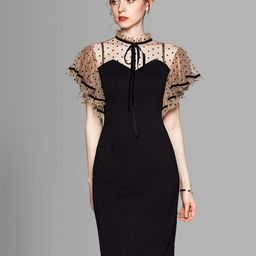 JC Collection Black Sheath Dress-image-90