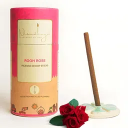 Nirmalaya 40-Pcs Brown & Beige Organic Rooh Rose Dhoop Sticks With Holder For Pooja-image-44