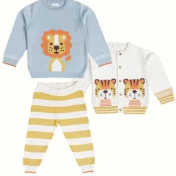 Greendeer Kids Self Designed Skin Friendly Pure Cotton Sweaters With Trousers-21
