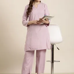 SHOOLIN Women Regular Kurta with Trousers-picture-22