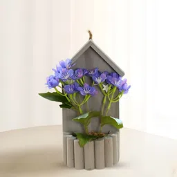 Ekhasa Violet 1 Pieces Hanging Hydrangea Artificial Flower With Pot-image-76