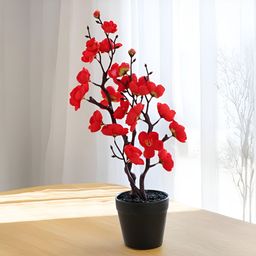 The Better Home Red Blossom Artificial Plant With Pot-19