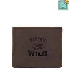 WildHorn Men Coffee Brown Leather Two Fold Wallet with RFID-39