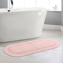 Saral Home Set of 2 Peach-Coloured Solid 210 GSM Cotton Bath Rugs-16
