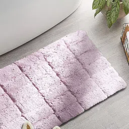 MASPAR Color Art Slab Purple 1634 GSM Cotton Small Bath Rugs-54