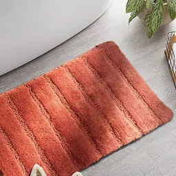 MASPAR Brown Textured 1800 GSM Cotton Small Bath Rugs-image-32