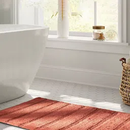 MASPAR Brown Textured 1800 GSM Cotton Small Bath Rugs-image-33