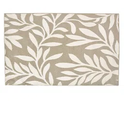 MYTRIDENT Leaf Scroll Beige  Cream Patterned 3155 GSM Floor Mat image 5