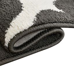 MYTRIDENT Dazzle Trellis Grey Melange  White Geometric Patterned 3155 GSM Floor Mat image 5